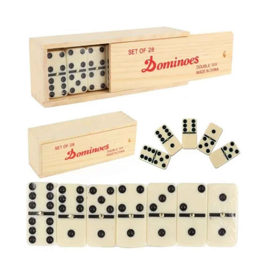 Domino con caja de madera